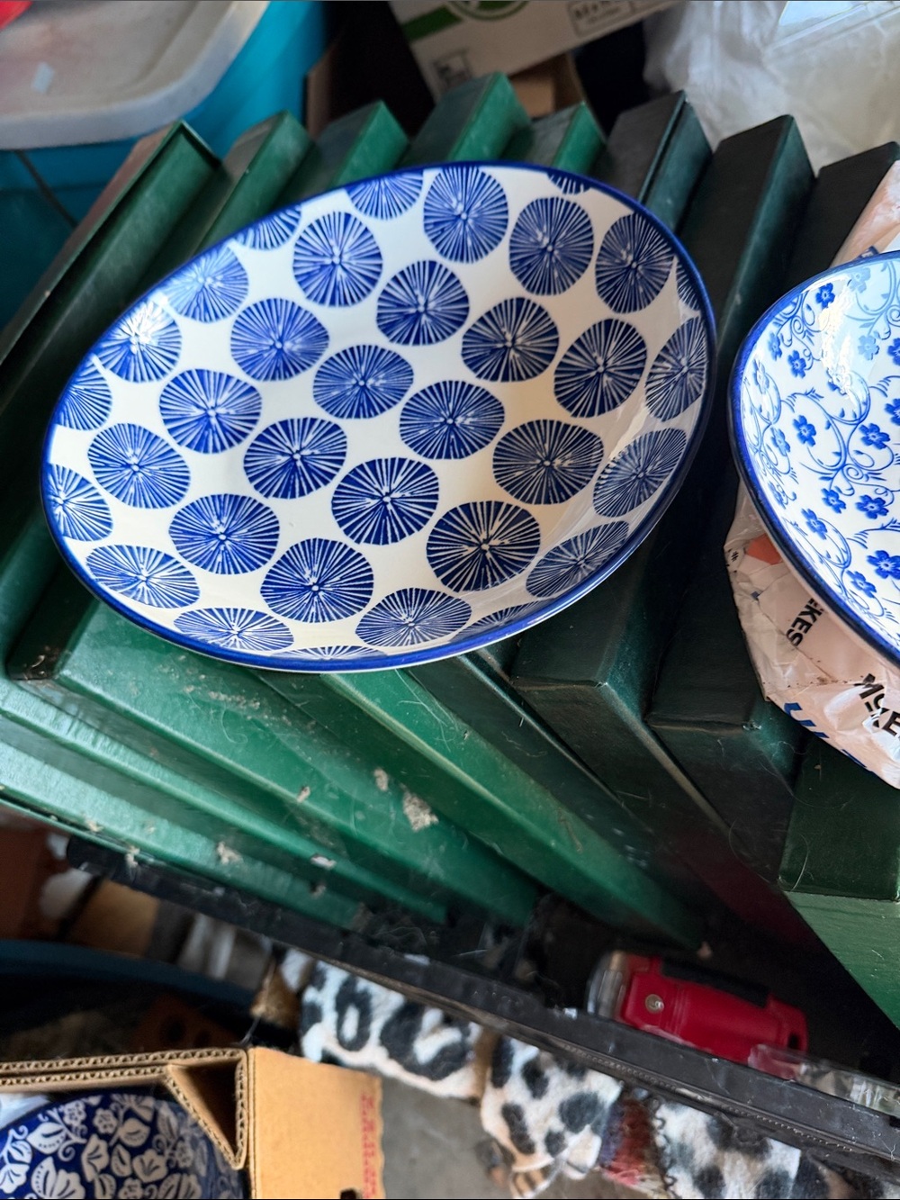 Blue and White Patterned Bowls